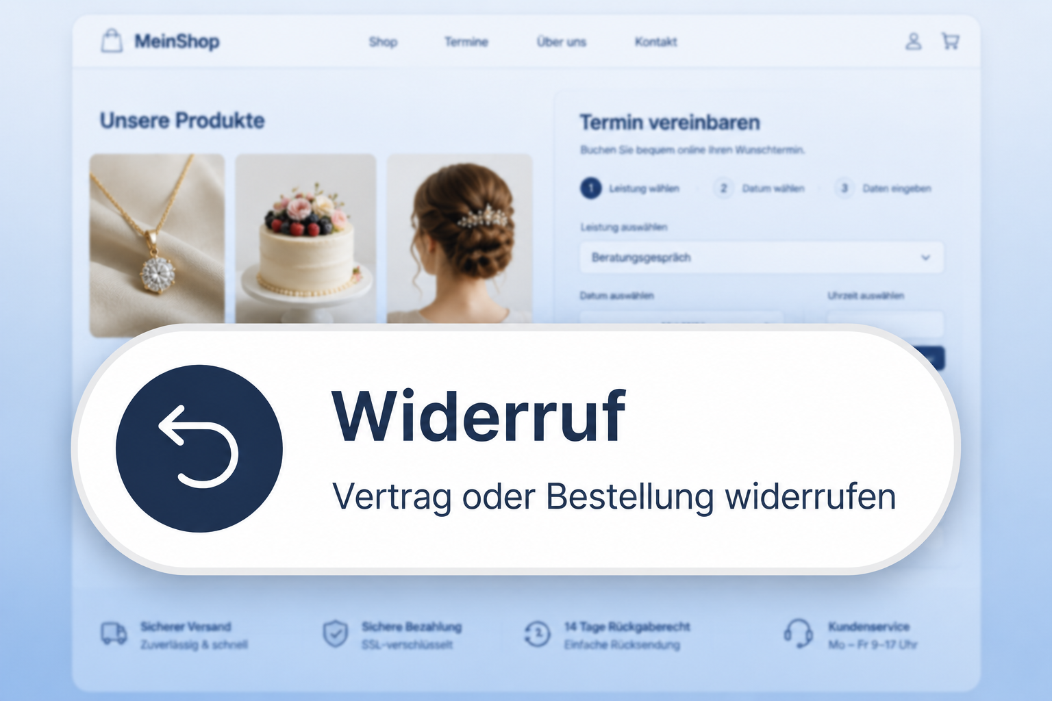 Neue Pflicht: Widerrufs-Button für Online-Geschäfte und -Termine